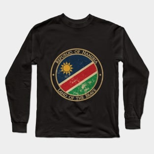 Vintage Republic of Namibia Africa African Flag Long Sleeve T-Shirt